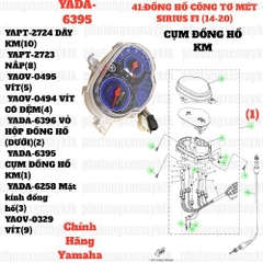 [SIR][41:ĐỒNG HỒ CÔNG TƠ MÉT] YADA-6395 CỤM ĐỒNG HỒ KM SIRIUS-FI(14-20) (1) [Yamaha]