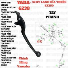 [EX15][32:XI LANH PHANH ĐĨA TRƯỚC] YADA-6238 TAY PHANH EX15 (15-18) (13)-[Yamaha], EX155 [32:XI(13)], SIRIUS FI [32:(13)], NVX155_V1 [32:(8)]