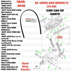 [SIR][22:CÀNG SAU] YACS-4048 Gon cao su carte Sirius Fi(14-20) (10) [Yamaha]