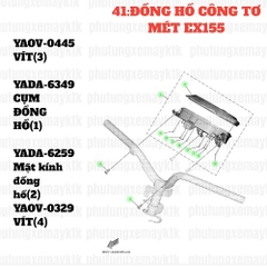 [EX155][41:ĐỒNG HỒ CÔNG TƠ MÉT] YADA-6349 CỤM ĐỒNG HỒ KM EX155(2022)-[Yamaha] (1)