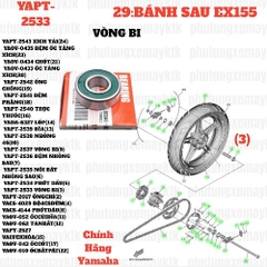 [EX155][29:BÁNH SAU] YAPT-2533 VÒNG BI EX155(2022)-[Yamaha] (3)