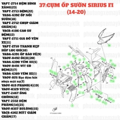 [SIR][37:CỤM ỐP SƯỜN] YAOV-0492 ỐC SIRIUS-FI(14-20) (8)(20) [Yamaha]