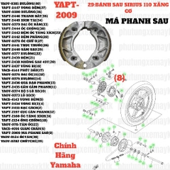 [SIRC][29:BÁNH SAU] YAPT-2009 MÁ PHANH SAU SIRIUS RC-T110LE (8)-[Yamaha], SIRIUS FI [29:BÁNH(8)]