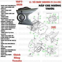 [SIR][11:VỎ MÁY] YAPT-2628 NẮP CHE NHÔNG TRƯỚC SIRIUS-FI(14-20) (10) [Yamaha]