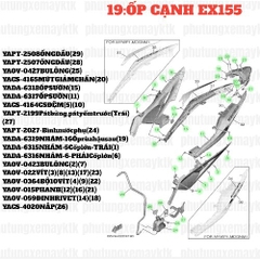 [EX155][19:ỐP CẠNH] YADA-6315 EX155(21-23)-NHÁM-5 Cốp lớn-TRÁI-[Yamaha] (1)