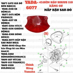 [SIRC][43:ĐÈN HẬU] YADA-6077-NẮP HẬU SAU MÀU ĐỎ SIRIUS RC-T110LE (5)-[Yamaha]