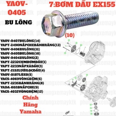 [EX155][7:BƠM DẦU] YAOV-0405 BULÔNG EX155(2022) (10), SIRIUS FI [4:TRỤC(13)], [7:BƠM(9)], [8:BẦU(5)], [23:CỤM(16)], NVX155_V1 [18:(21)]