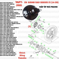 [SIR][29:BÁNH SAU] YAPT-2681 NẮP ỐP MÁ PHANH SIRIUS-FI(14-20) (7) [Yamaha]