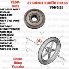 [EX155][27:BÁNH TRƯỚC] YAOV-0431 VÒNG BI EX155(2022)-[Yamaha] (4)