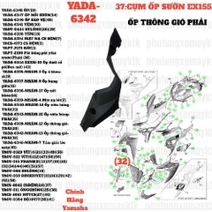 [EX155][37:CỤM ỐP SƯỜN] YADA-6342 EX155(21-23)-NHÁM-13 Ốp thông gió-PHẢI-[Yamaha] (32)