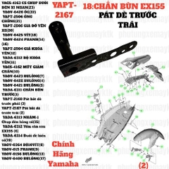 [EX155][18:CHẮN BÙN]YAPT-2167 Pát bắt dè trước trái Exciter 150 Led(19-20), EX155 (2)-[Yamaha]