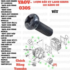 [SIRC][1:CỤM ĐẦU XY LANH] YAOV-0305 VÍT SIRIUS RC-T110LE (7)-[Yamaha]