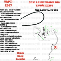 [EX155][32:XI LANH PHANH ĐĨA TRƯỚC] YAPT-2557 ỐNG DẪN PHANH DẦU EX155(2022)-[Yamaha] (1)