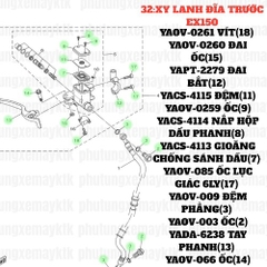 [EX15][32:XI LANH PHANH ĐĨA TRƯỚC] YAOV-003 BU LÔNG EX15 (15-18) (2) [34:XY(27)], SIRIUS RC [32:XI(2)]-[Yamaha], EX155 [32:XI(2)], SIRIUS FI [32:XI(2)]. NVX155_V1 [32:(16)(19)]