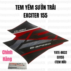 YATE-8032 Tem rời Yếm sườn trái Exciter 155 Phụ tùng phụ kiện xe máy-[Yamaha]