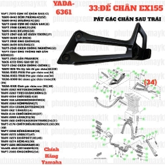 [EX155][33:ĐẾ CHÂN] YADA-6361-TRÁI Pát gác chân sau Ex150(15-18)-[Yamaha] EX155 (34)