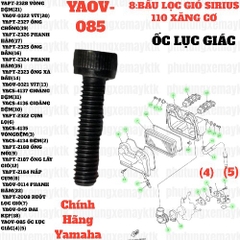[EX15][32:XI LANH PHANH ĐĨA TRƯỚC] YAOV-085 ỐC LỤC GIÁC 6LY DÀI EX15 (15-18) (17), SIRIUS RC [8:BẦU(4)(5)]-[Yamaha], EX155 [32:XI(17)], SIRIUS FI [32:XI(17)], NVX155_V1 [8:BẦU(4)] [32:(12)]