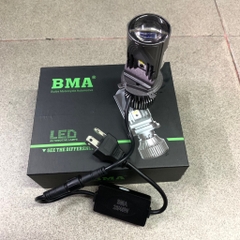 [Chính hãng led BMA] PHA LED BI CẦU XE MÁY R03-H4-BMA-DPL SÁNG TRẮNG(25/40W-3000lm).