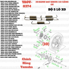 [SIRC][29:BÁNH SAU] YAOV-0374 BỘ 5 LÒ XO SIRIUS RC-T110LE (10)-[Yamaha], SIRIUS FI [29:BÁNH(10)], NVX155_V1 [29:(10)]
