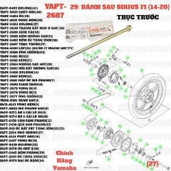 [SIR][29:BÁNH SAU] YAPT-2687 TRỤC TRƯỚC SIRIUS-FI(14-20) (27) [Yamaha]