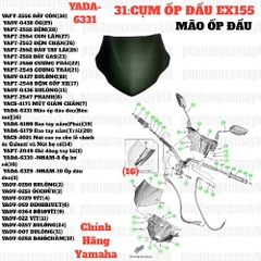 [EX155][31:CỤM ỐP ĐẦU] YADA-6331 EX155-3 Mão ốp đầu đèn(Rêu mờ] Phụ tùng phụ kiện xe máy-[Yamaha] (16)