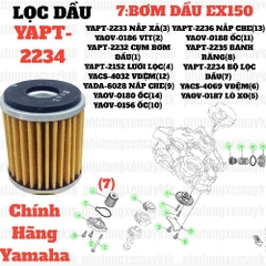[EX15][7:BƠM DẦU] YAPT-2234 BỘ LỌC DẦU EX15 (15-18) (7) trùng mã 38BE34400000, SIRIUS FI [7:BƠM(6)] [Yamaha]