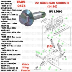 [SIR][22:CÀNG SAU] YAOV-0474 BULÔNG SIRIUS-FI(14-20) (16) [Yamaha]