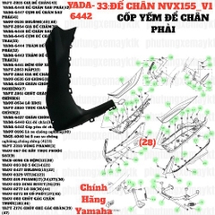 [NVX155_V1][33:ĐẾ CHÂN] YADA-6442 Cốp yếm đế chân phải Nvx155_V1(Nhám) (28) [Yamaha]