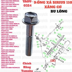 [SIRC][9:ỐNG XẢ] YAOV-0324 BULÔNG SIRIUS RC-T110LE (12)-[Yamaha]