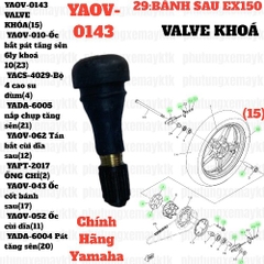 [EX15][29:BÁNH SAU] YAOV-0143 VALVE KHÓA EX150 (15-18) (15)-[Yamaha]