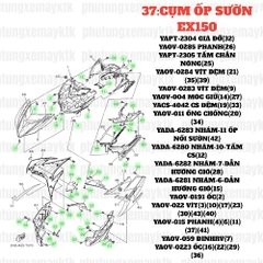 [EX15][37:CỤM ỐP SƯỜN] YACS-4042 CAO SU ĐỆM (XEM KỸ SP TRƯỚC KHI MUA) EX15 (15-18) (19)(33)-[Yamaha], EX155 [37:CỤM(24)(37)]