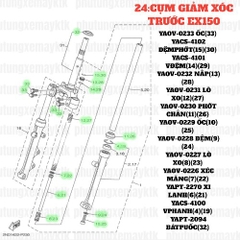 [EX15][24:CỤM GIẢM XÓC TRƯỚC] YAPT-2270 XY LANH GIẢM XÓC TRƯỚC EX15 (15-18) (6) (21)-[Yamaha]