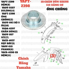 [SIRC][18:CHẮN BÙN] YAPT-2398 ỐNG CHỐNG SIRIUS RC-T110LE (3) [23:CỤM(10)]-[Yamaha], SIRIUS FI [18:CHẮN(3)] [23:CỤM(10)]