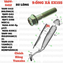 [EX155][9:ỐNG XẢ] YAOV-0412 BULÔNG EX155(2022) (9)-[Yamaha], SIRIUS FI [33:ĐẾ(29)(38)]