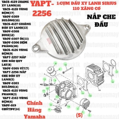 [SIRC][1:CỤM ĐẦU XY LANH] YAPT-2256 NẮP CHE ĐẦU XY LANH SIRIUS RC-T110LE (5)-[Yamaha]