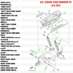 [SIR][22:CÀNG SAU] YACS-4048 Gon cao su carte Sirius Fi(14-20) (10) [Yamaha]
