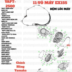 [EX155][11:VỎ MÁY] YAPT-2500 ĐỆM LỐC MÁY EX155(2022) (11)-[Yamaha]