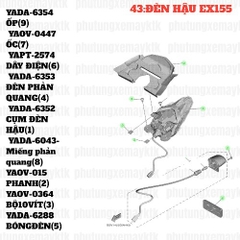 [EX155][43:ĐÈN HẬU] YADA-6043-Miếng phản quang Nouvo 4-ĐỎ-[Yamaha] EX155 (8)