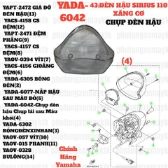 [SIRC][43:ĐÈN HẬU] YADA-6042-Chụp đèn hậu Chụp lái sau Màu khói SIRIUS RC-T110LE (4)-[Yamaha]