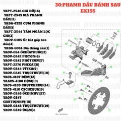 [EX155][30:PHANH DẦU BÁNH SAU] YAPT-2546 GIÁ ĐỠ EX155(2022)-[Yamaha] (16)