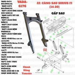 [SIR][22:CÀNG SAU] YADA-6176-Sirius Fi-Gấp sau(Xám) (14-20) (1) [Yamaha]