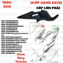 [EX155][19:ỐP CẠNH] YADA-6316 EX155(21-23)-NHÁM-6-PHẢI Cốp lớn-[Yamaha] (6)