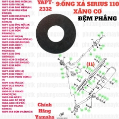[SIRC][9:ỐNG XẢ] YAPT-2332 ĐỆM PHẰNG SIRIUS RC-T110LE (11),[42:ĐÈN(7)] [21:ỐP(7)]-[Yamaha], SIRIUS FI [37:CỤM(14)(21)]