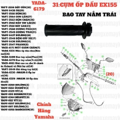 [EX155][31:CỤM ỐP ĐẦU] YADA-6179-EX150(15-18) Bao tay nắm(Trái) Phụ tùng phụ kiện xe máy-[Yamaha] EX155 (20)_yaspm, NVX155_V1 [31:(5)]