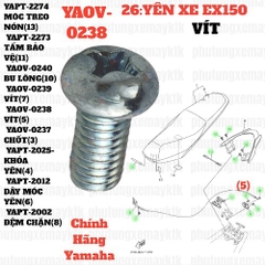 [EX15][26:YÊN XE] YAOV-0238 VÍT EX15 (15-18) (5)-[Yamaha], SIRIUS FI [26:YÊN(13)], NVX155_V1 [8:BẦU(16)]