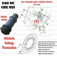 [EX15][28:PHANH DẦU]  YACS-4058 CHE BỤI BẰNG CAO SU EX150 ( 15-18) (7), SIRIUS RC [28:PHANH(7)]-[Yamaha], EX155 [28:PHANH(7)], SIRIUS FI [28:PHANH(8)], NVX155_V1 [28:(7)]