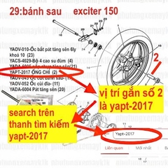 [EX15][27:BÁNH TRƯỚC] YAPT-2207 VÒNG BI EX150 (15-18) (4)-[Yamaha]