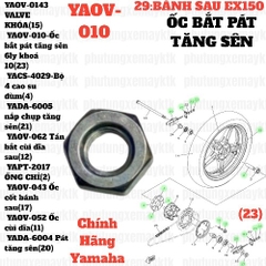 [EX15][29:BÁNH SAU] YAOV-010-Ốc bắt pát tăng sên 6ly khoá 10 EX150 (15-18) (23)-[Yamaha], EX155 [29:BÁNH(22)], SIRIUS FI [29:BÁNH(15)(33)]
