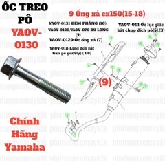 [EX15] [9:Ống xả] YAOV-0130 BU LÔNG xe EX150(15-18) (9) sài chung với YAOV-070-[Yamaha]