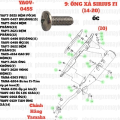 [SIR][9:ỐNG XẢ] YAOV-0455 ỐC SIRIUS-FI(14-20) (10) [Yamaha]